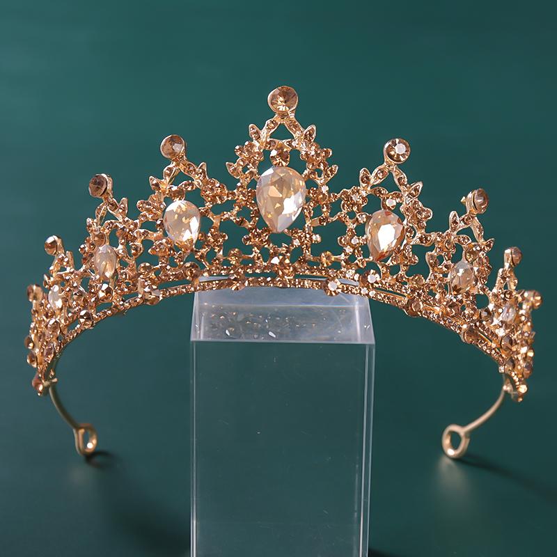 Strass Kristall Krone Tiaras Braut Haarschmuck Hochzeit Haarschmuck Frauen Braut Prinzessin Krone Königin Party Stirnband