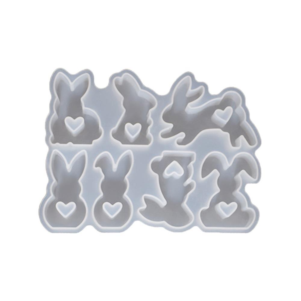 

Standing Heart Bunny Candle Mold Cute Bunny Cake Mold Home Table Ornament Rabbit
