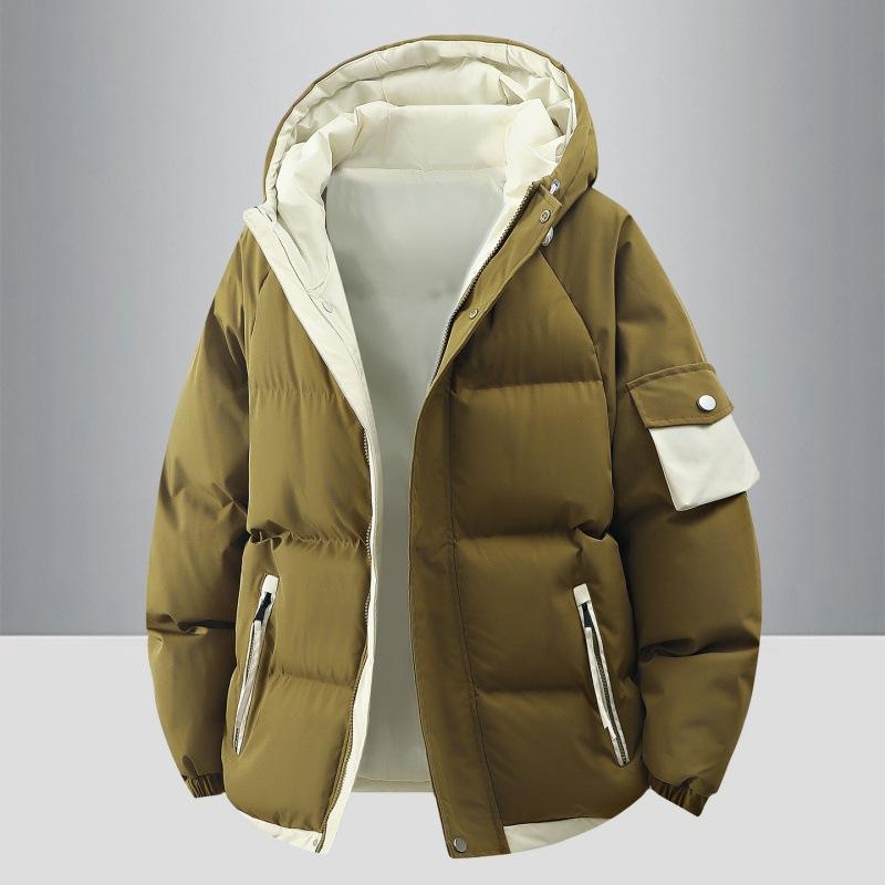 Winter thickened hooded cotton-padded men's jacket warm loose youth flow bread clothes cold-proof cotton-padded jacket