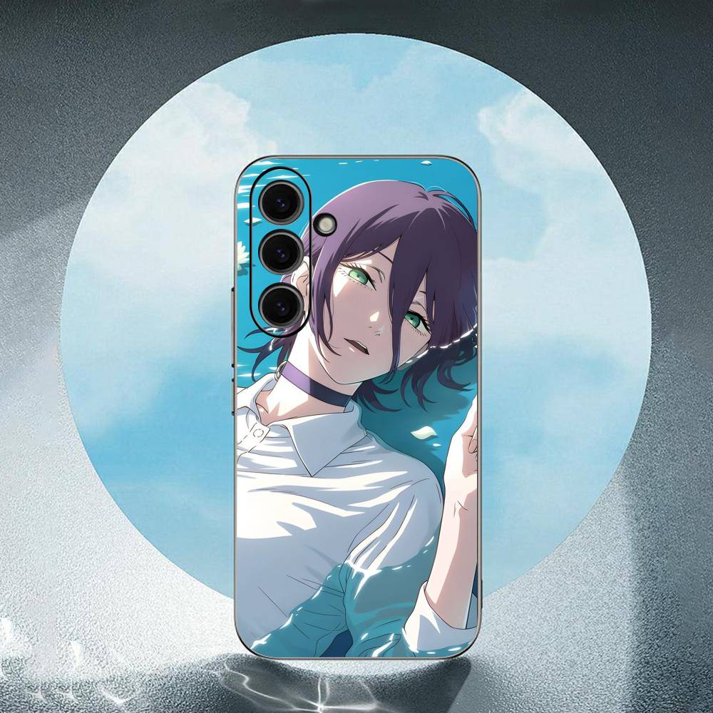 Chainsaw Man Reze For Samsung Galaxy S25 S24 S23 Ultra S22 S21 Plus S20 Black Soft Silicone Protective Case