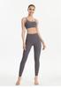 Cloudstop Yoga Cropped Tights Damen Leggings, Hose, Schweißableitend, Schnelltrocknend, Sport, Länge, High-Waist (S, Grau)