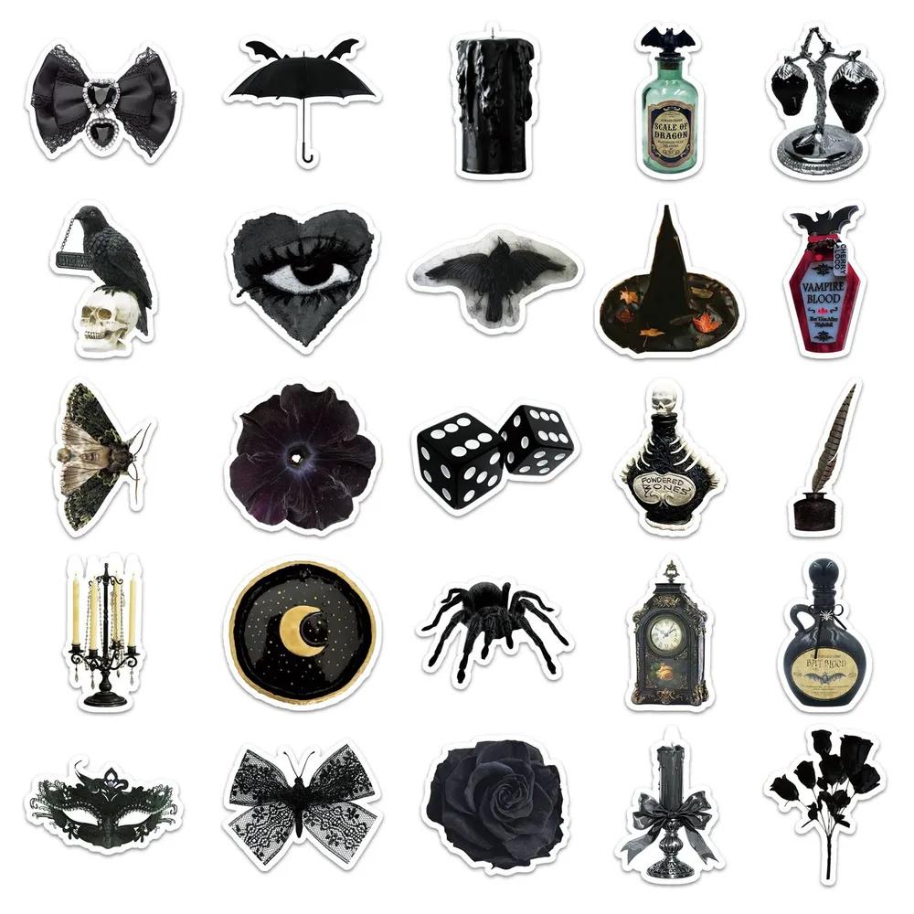 Dark Witch Aesthetic Sticker Pack Cool Trendy Individual Style Waterproof Durable Vinyl Decals for Laptop Phone Scrapbook