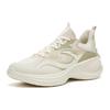 New Anta Leaf 3.0 Cushioned Slip Resistant Abrasion Resistant Breathable Low Top Sprint Running Shoes Women's Beige Yellow