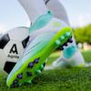 Vibrating football shoes, boys and girls high-top AG nails, jelly soles, youth training lawn football shoes, one piece 2025
