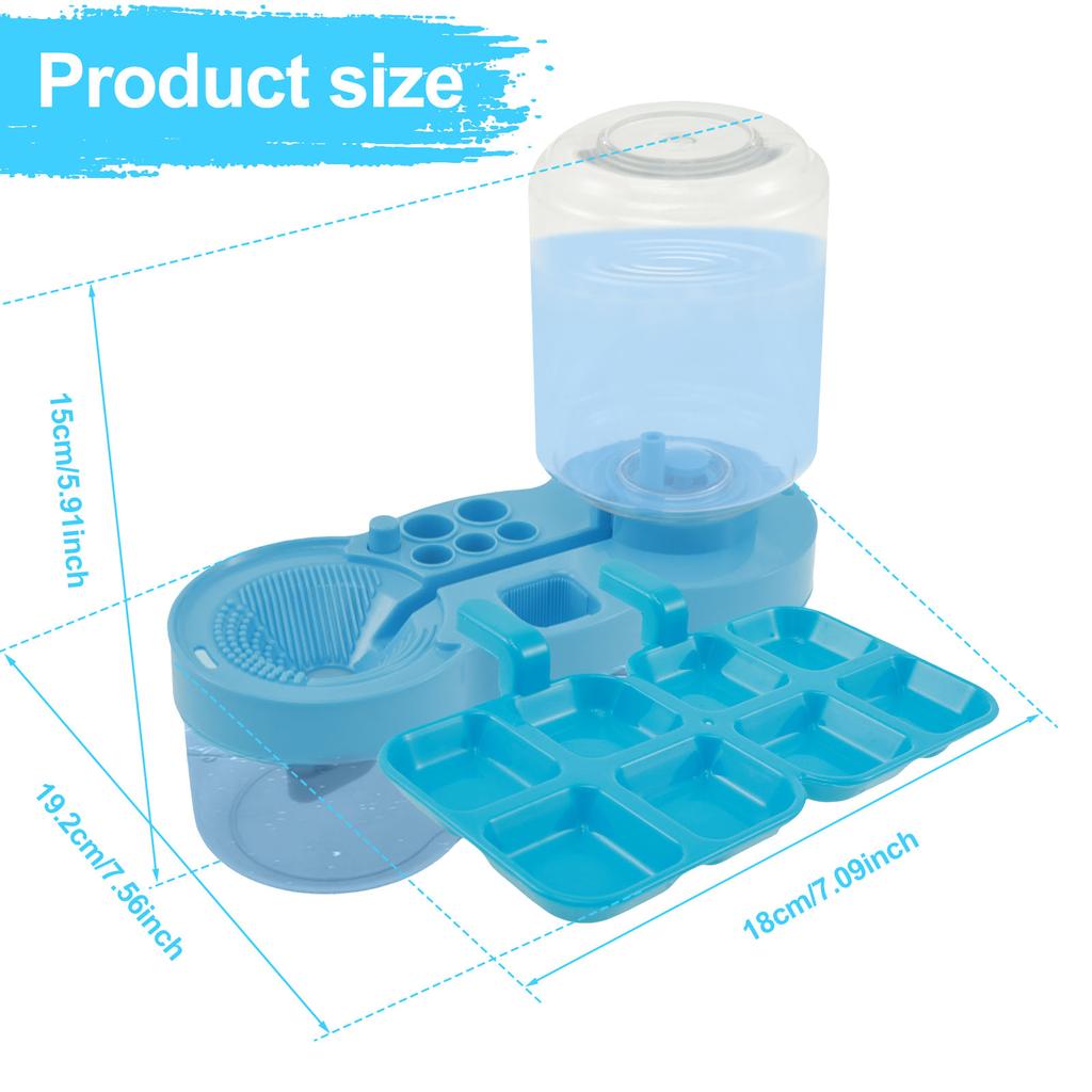 Paint Brush Washer with Drain Button Automatic Water Circulation Watercolor Pen Clean Bucket Art Painting Brush Cleaning Tool