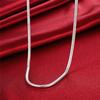 European and American Jewelry Fashion Jewelry Exquisite 4mm Snake Bone Chain Men's Necklace Silver Plated Necklace