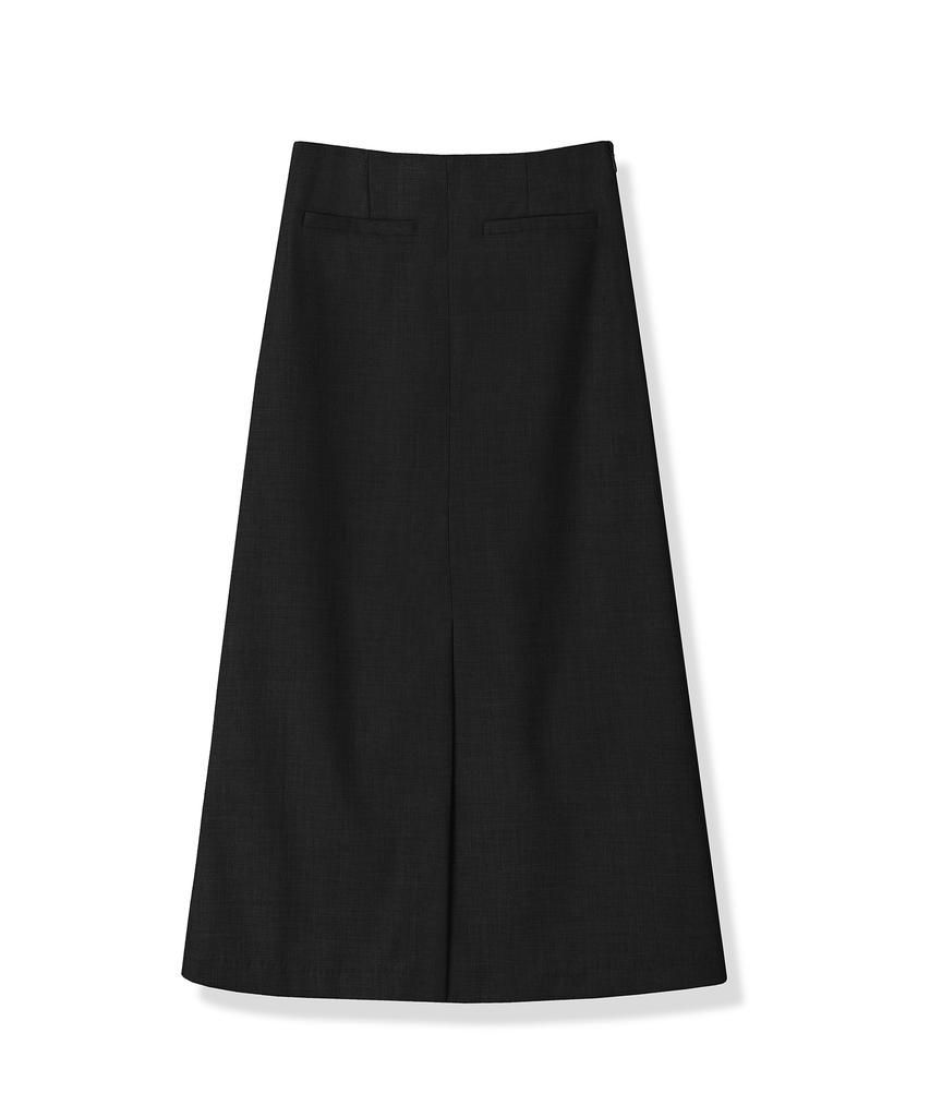 AVANDRESS Karin Slit Maxi Long Skirt Black