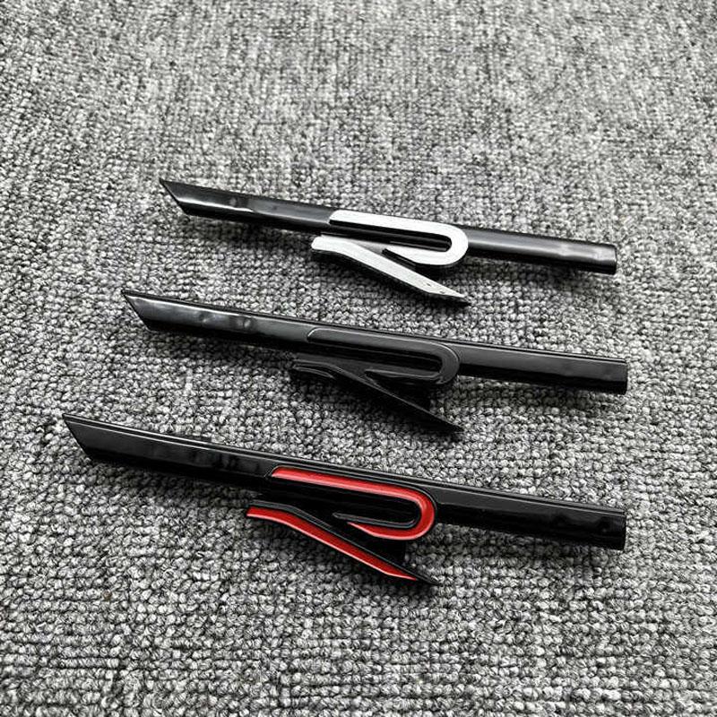 ASGBH1 R Logo Stickers for VW Volkswagen Rline TOUAREG TOURAN GOLF JETTA PASSAT Polo SCIROCCO TIGUAN BORA Car Front Grille Emblem