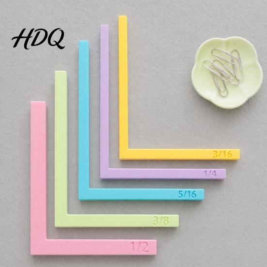 Precision Layering Guide for Scrapbooks 5 Pcs Paper Crafting Alignment Guides with Storage Case Matting Easy-to-read Template Spacers Color-Coded