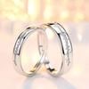 Kang Ou Adjustable Open Couple Rings: Simple, Stylish Heartbeat Design for Long-Distance Relationships - Perfect Valentine's Gift