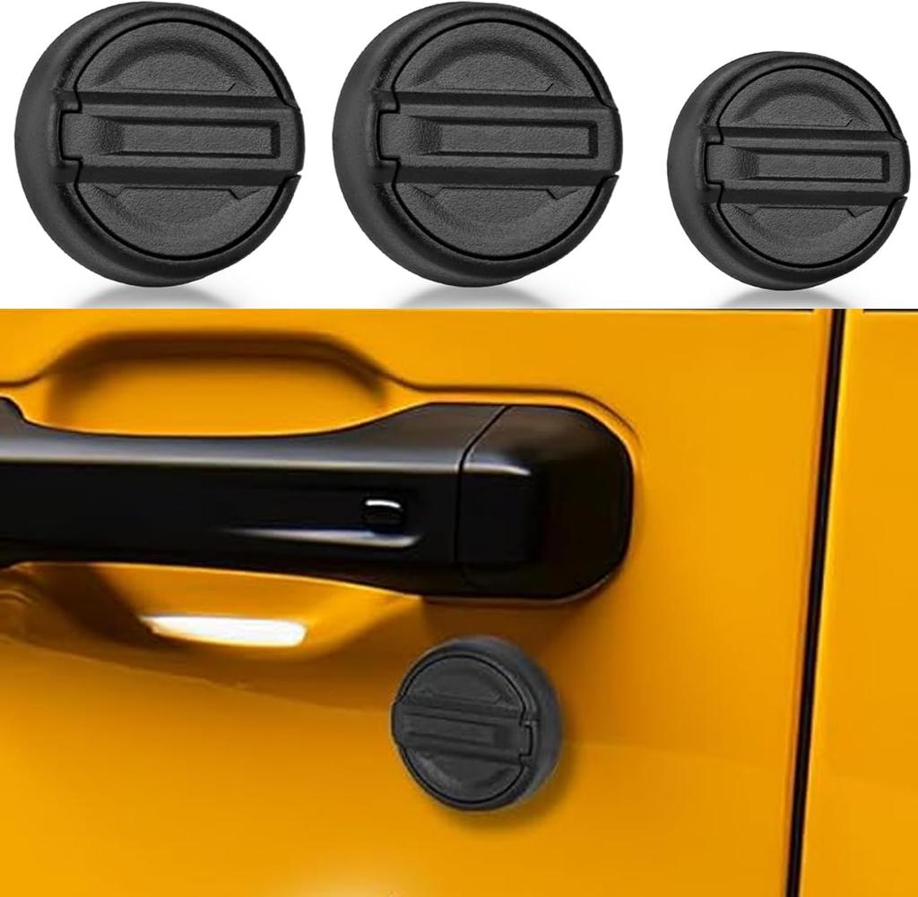 3Pcs Magnetic Keyhole Covers for Jeep Wrangler TJ JK JL Gladiator 2018-2025 Durable Decorative Sticker Easy Installation
