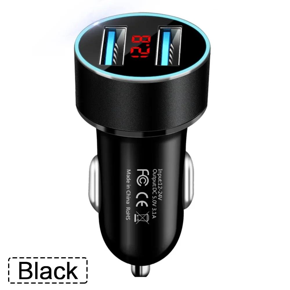 Fast Charging Car Charger 4 In 1 Retractable Car Charger with USB Type-C Cable & 2 Type C Charging Ports, Universal Car Charger