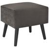 Table de chevet - VIDAXL - Gris - 40x35x40 cm - Velours