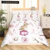 Kids Cartoon Rabbit Carrot King Queen Duvet Cover Boys Girls Cute Bunny Bedding Set Animal Quilt Cover Polyester Comforter Cover