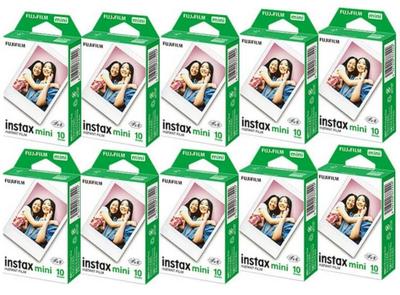 Fujifilm Instax Mini Film Kolorowy Natychmiastowy 10 Opakowań, (100 arkuszy)