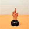 Solar Middle Finger Shakings Toy Car Dashboards Dancing Figure Toy Brown Creative Car Bobbleheads Decorative Ornament