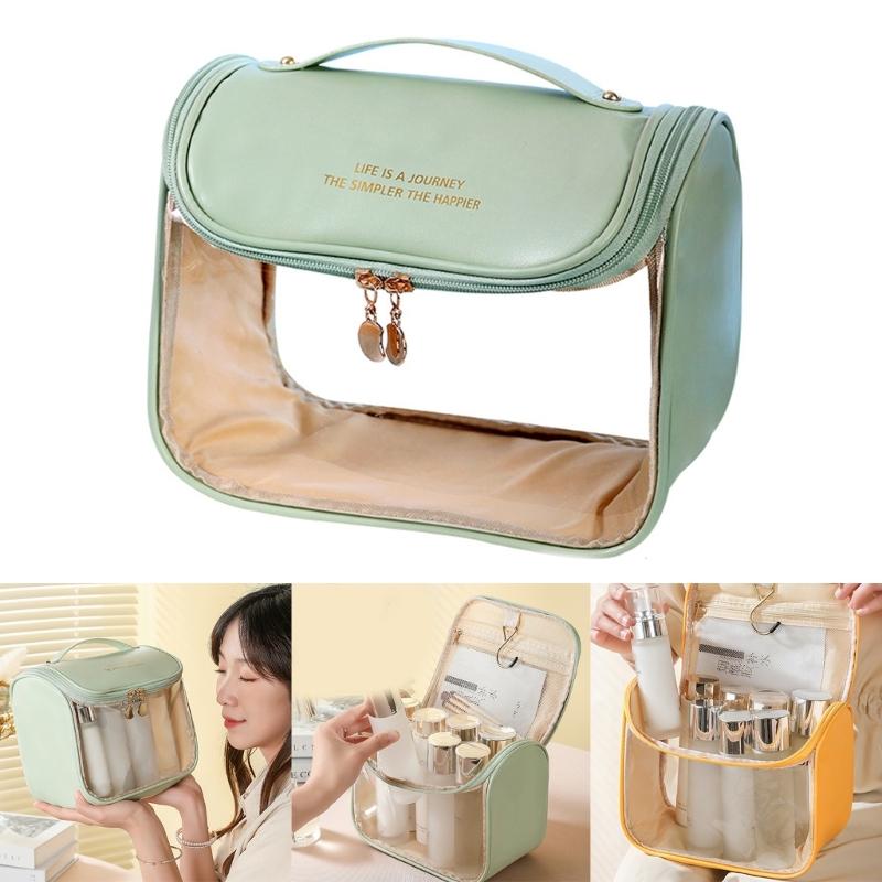 Large Capacity Cosmetic Bags Portable Clear Wash Bag Makeup Bags Travel Toiletry Organizer Storage Pouch for Women Girls