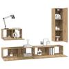 4 Piece TV Cabinet Set with Drawers Artisan Oak Wood Based Material