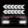 10pcs/set Car Auto Assorted Colors Sticker Self Adhesive Reflective Arrow Sign Tape- Arrowhead Reflective Sticker Rear-oriented