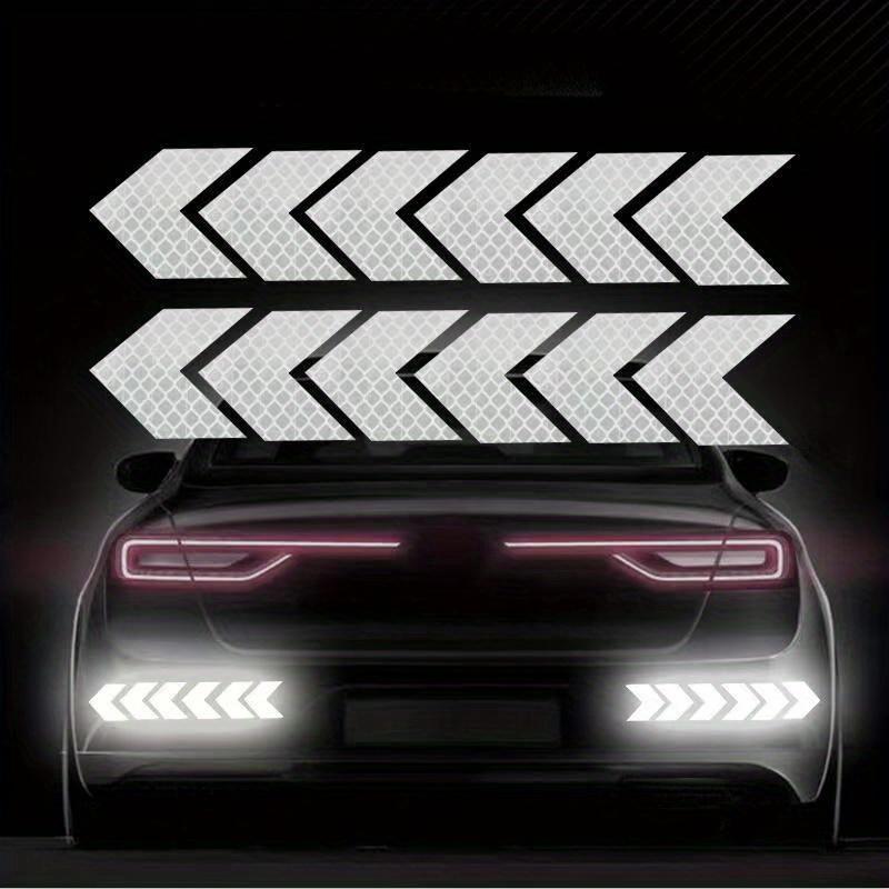 10pcs/set Car Auto Assorted Colors Sticker Self Adhesive Reflective Arrow Sign Tape- Arrowhead Reflective Sticker Rear-oriented
