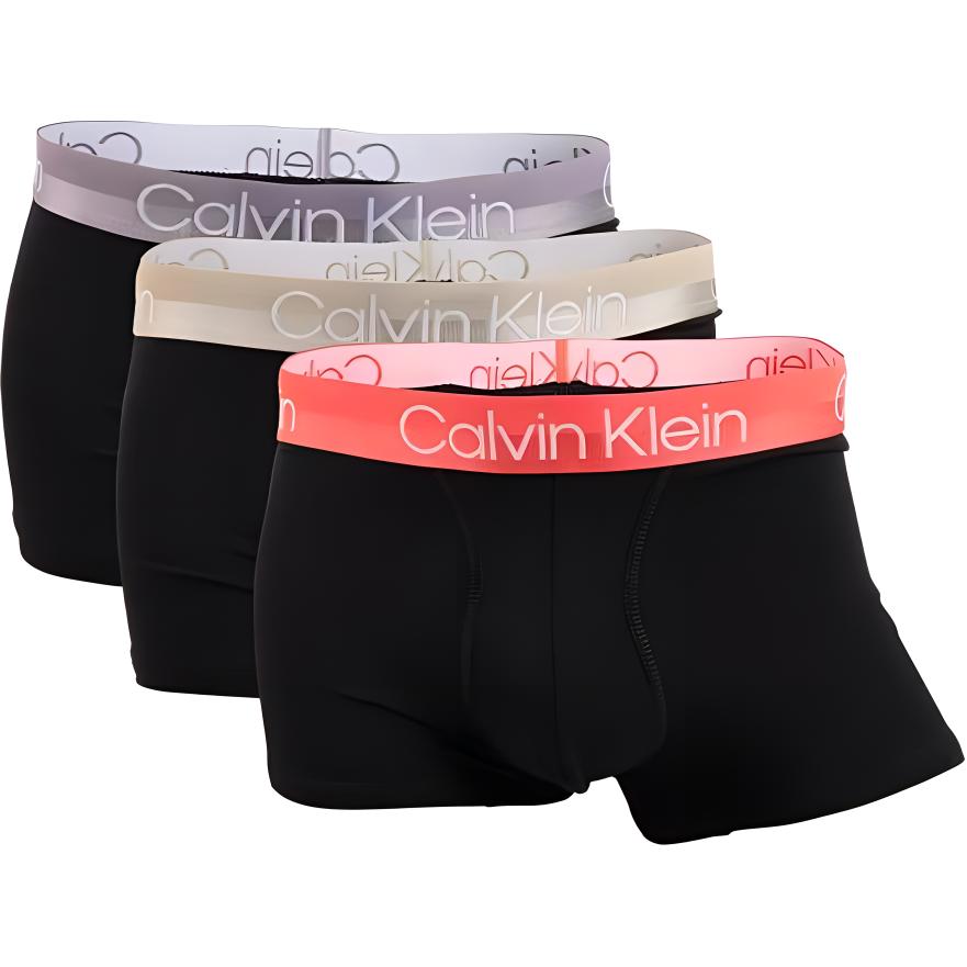 

Calvin Klein Комплект из 3 пар удобных боксеров с простым логотипом и буквенным принтом, мужское нижнее белье 000NB2970A-GZZ M