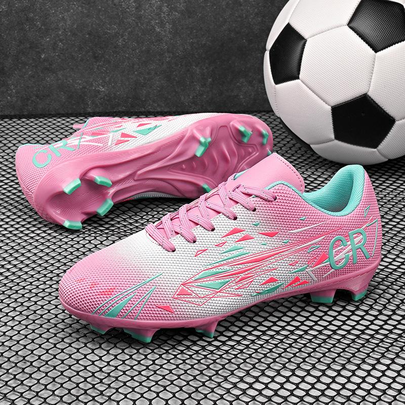 A 2025 low-top football shoe men's and women's game training AG spike broken nail sneakers youth sneakers