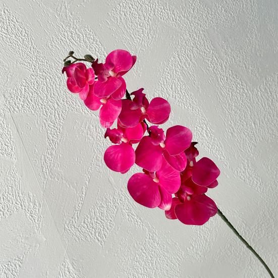 Orquídeas polilla artificiales de 9 cabezas, flores de seda falsas realistas, centro de mesa para bodas, fiestas, hogar, oficina, decoración de ramas florales de Phalaenopsis falsa