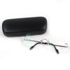 Excellent Cartier Glasses Square Two-Point Rimless Silver Mens Used