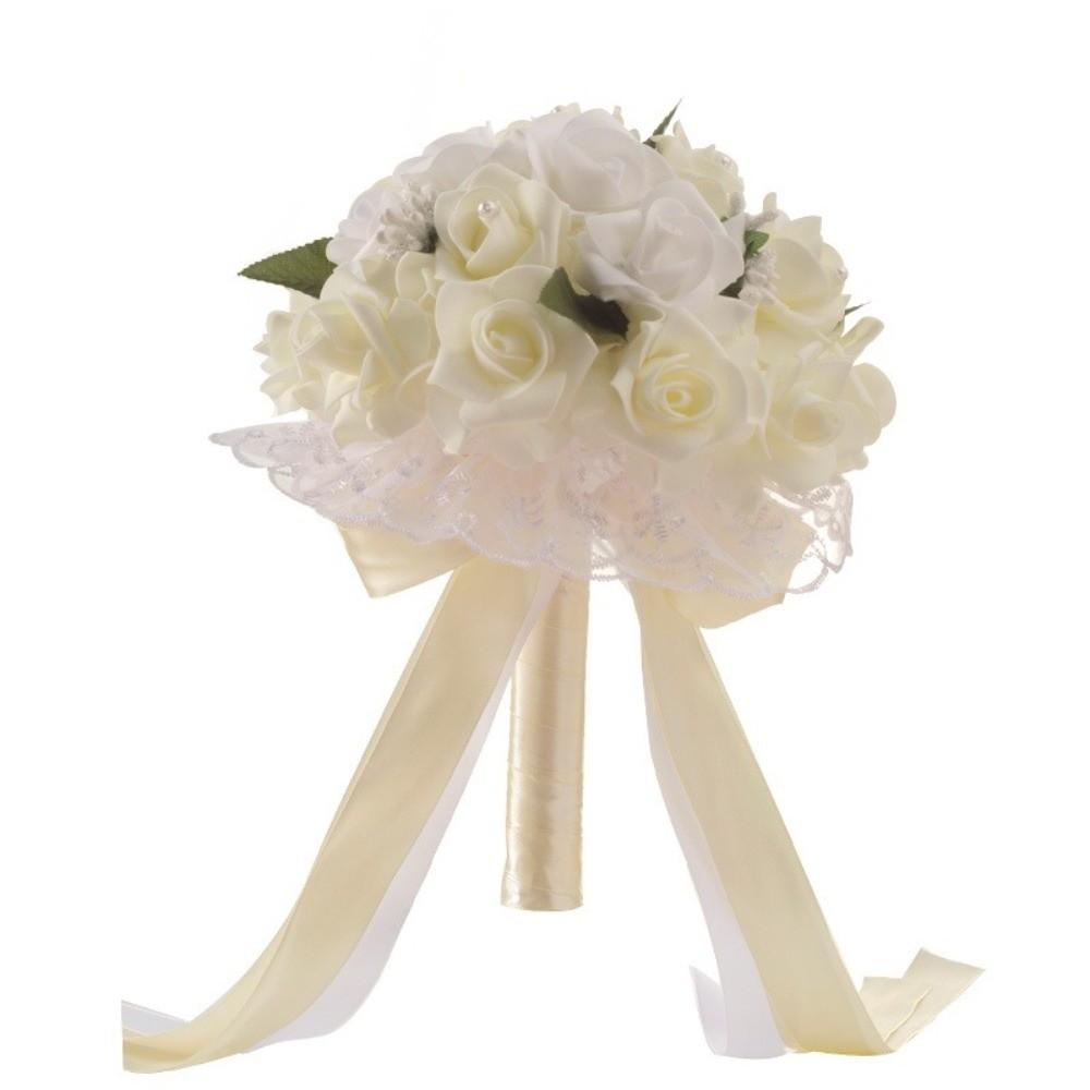 Silk Flowers Wedding Bouquets Romantic Bridal Bouquets Artificial Hand Bouquet  Wedding Accessories