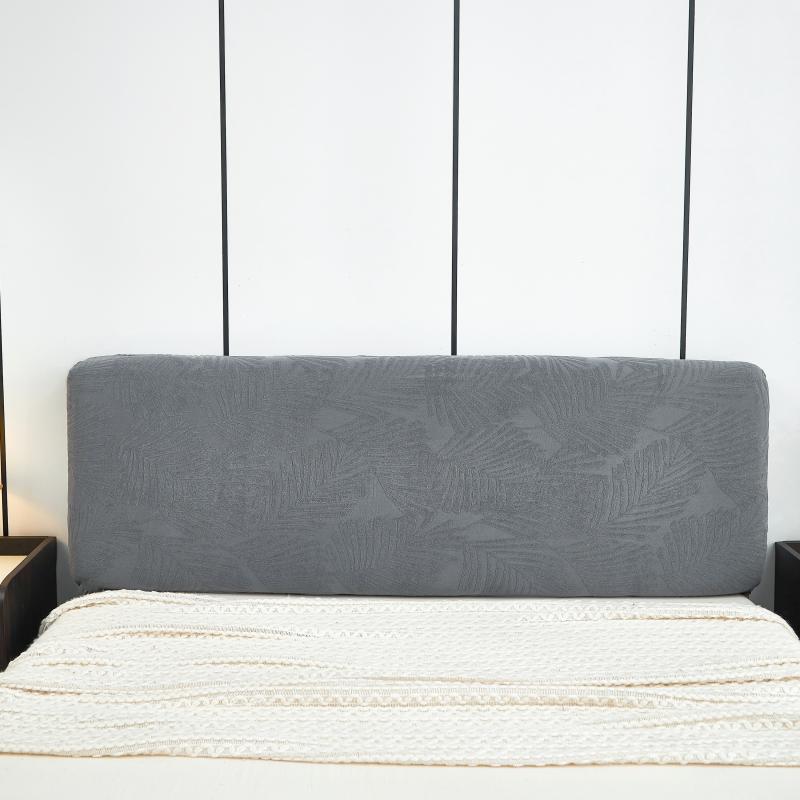 1 Pc Splash Proof Headboard Cover Knitted Elastic Jacquard Bedside Cover For Bed In Bedroom Easy To Use And Clean