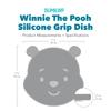 Bumkins x Disney Japanese Suction Cup Silicone Dish Baby Tableware Winnie the Pooh Silicone Plate Baby Shower Gift Bumkins Pooh [Official Product]