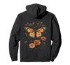 Vintage Monarch Butterfly and Zinnia Flower Girl Plants for Hoodie Moms,