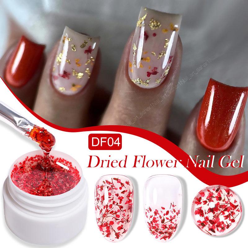 LILY'CUTE Fairy Sparkle Dried Flower Gel Nail Polish