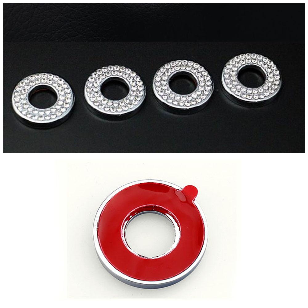 For Mercedes Benz C Class W205 2015-2018 Door Bolt Lock Pin Switch Trim Button Refit Modify Artificial Crystal Diamond Decal