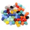 30pcs Oval Cylindrical Glass Beads Solid Color Loose Spacer Beads For Jewelry Making DIY Bracelet Necklace Earrings Accessory