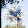 Metal Wind Spinner with Soaring Bird Design Outdoor Garden Decor for Patio Porch Holiday Gifts Halloween Christmas Thanksgiving Birthday