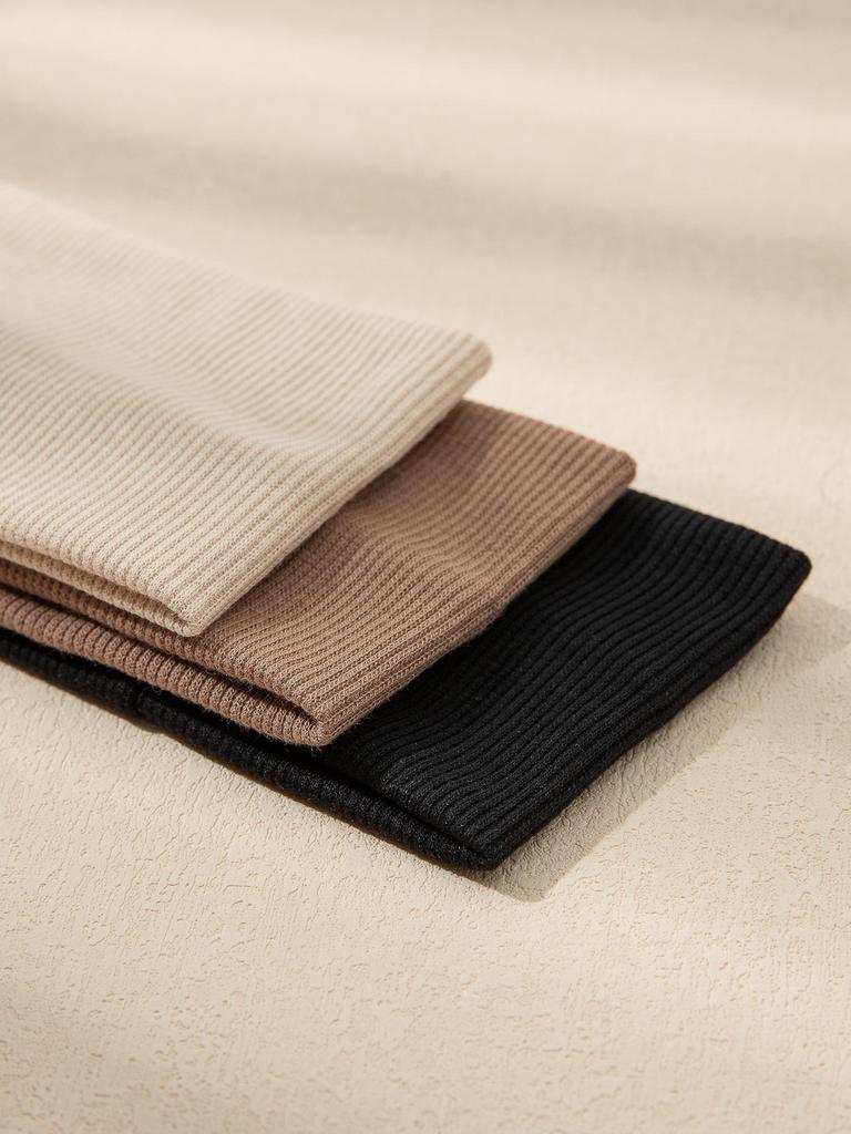 3Pcs Fashion Knitting Solid Color Headbands Non Slip Elastic Soft Fabric Hair Bands for Women Hairband Headwrap Accessories