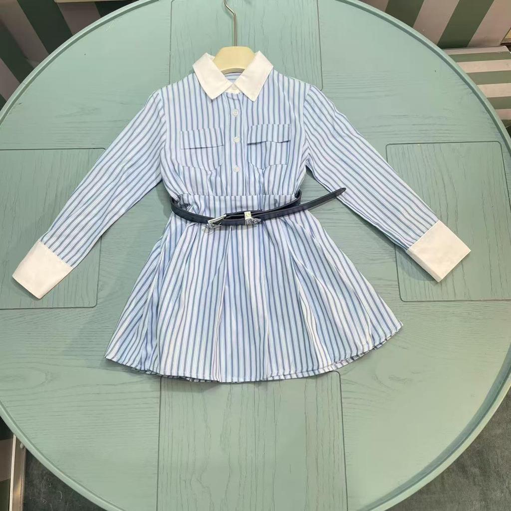 Korean Style Striped Shirt Dress - Spring/Summer Collection for Energetic Girls