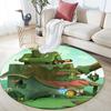 Amphibia pattern round rug,Carpet Rug for Living Room Bedroom Playroom ,Non-slip Floor Mat,Holiday Gifts and Birthday Gifts.