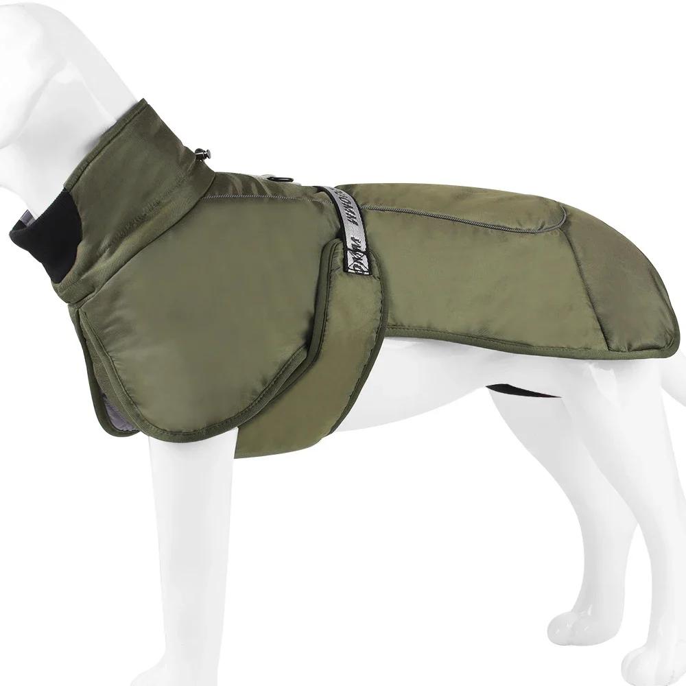 Winter Pet Clothes Warm Waterproof Puppy Vest Coat For Medium Large Dogs Reflective Windproof Solid Costume Labrador Outfits