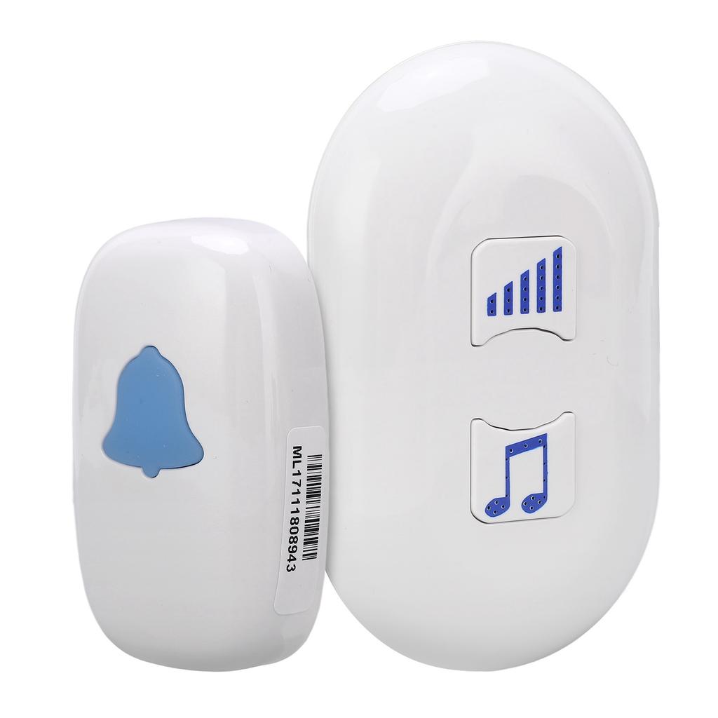 Wireless Doorbell 38 Ringtones 4 Volume Levels Elderly Pager Waterproof Door Bell for HomeEU Plug