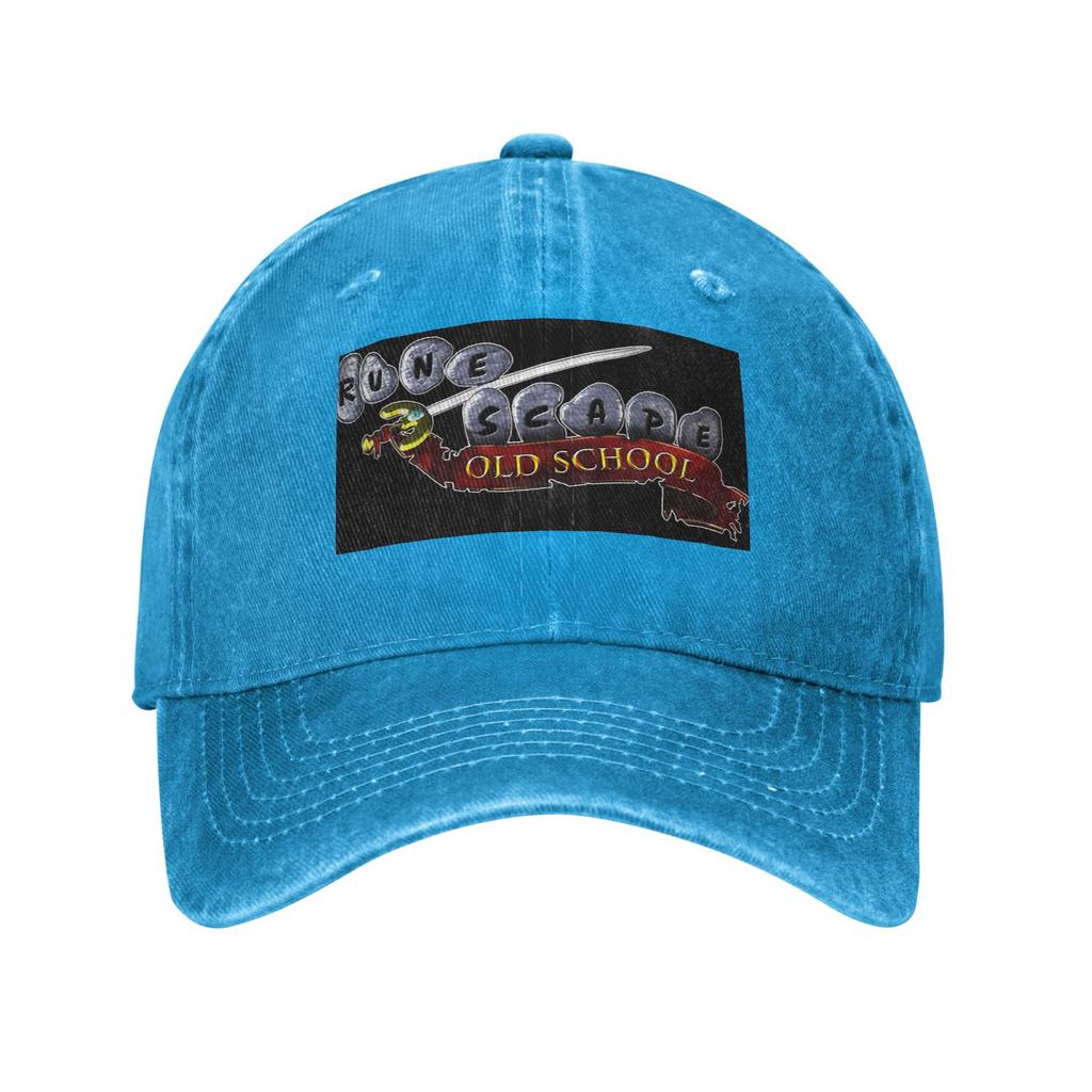 Runescape Oldschool Logo Bes Unisex Denim Cap Casual Baseball Caps Adjustable Hat Summer Unisex Baseball Hats