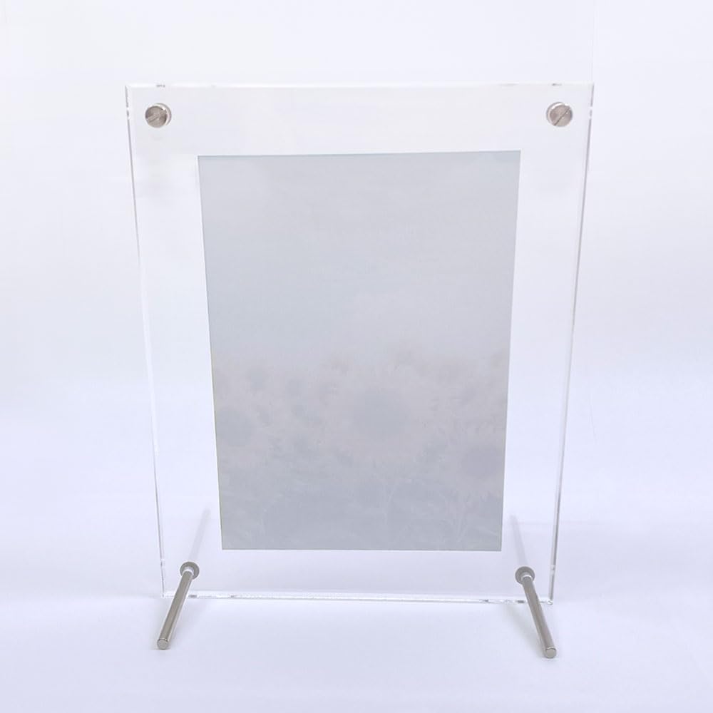 Nakabayashi Acrylic Picture Photo Frame, Tapered, 2L Size, Stand Type, IT-FL-A01-2L