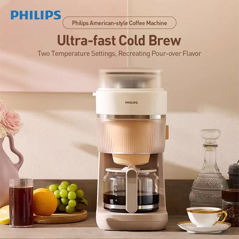 Philips Kaffetrakter Kaffemaskin HD7997 Dobbeltemperatur Amerikansk Stil Kvern og Brygg Kaffemaskin