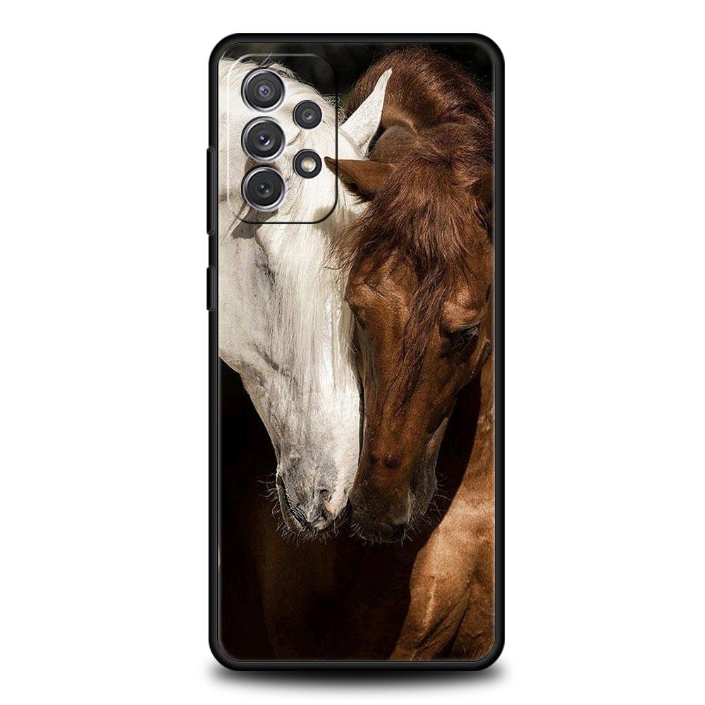 Phone Case For Samsung Galaxy A15 A13 A51 A71 A41 A31 A21S A03S A05 A35 A32 A55 A23 A25 A33 A53 A73 5G Horse Animal TPU Cover