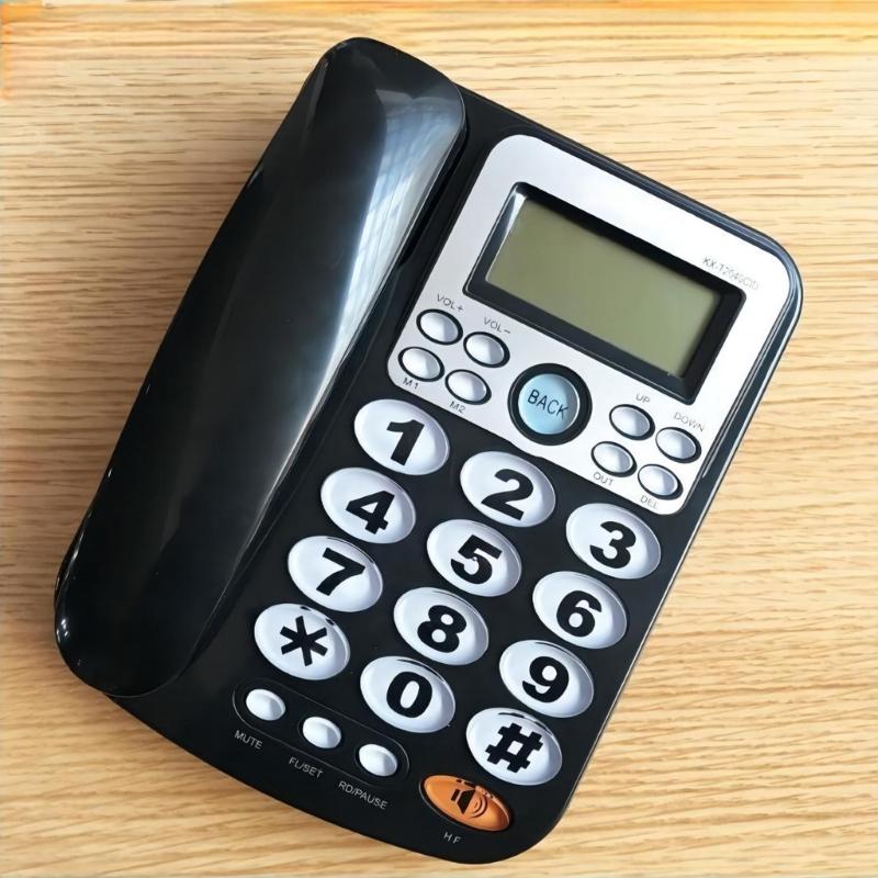Desktop Landline for Seniors Large Buttons and Corded Phone with LCD Caller Display Speed Dial for Home Hotel and Office