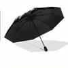 Automatic Folding Umbrella Yin-yang symbol with paint splatter effect. Portable collapsible design, casual outdoor accessory,