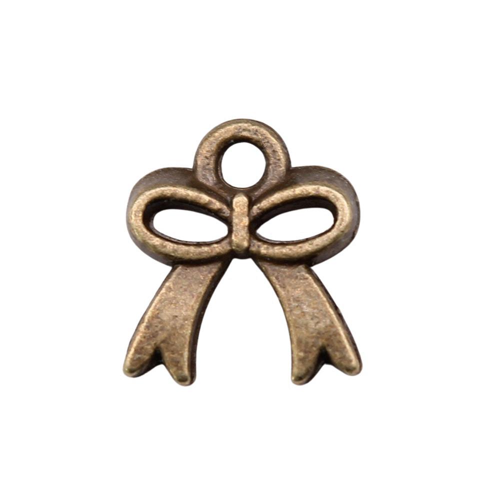 Pendants Bow With Crown Charms For Princess Themed Jewelry Making Alloy