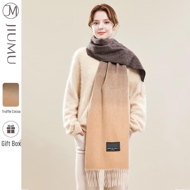 JIUMU Women s Gradient Cashmere Shawl WR038