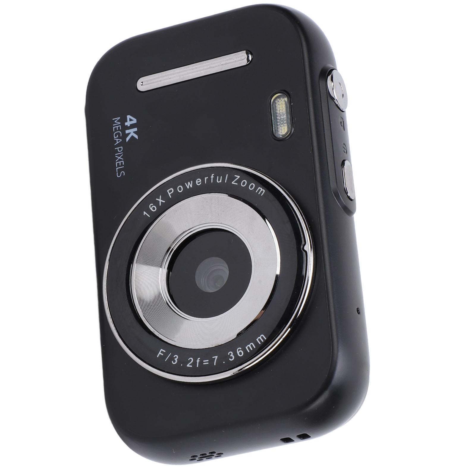 Детская цифровая камера 2,8 дюйма, 16-кратный зум, перезаряжаемая, портативная, 48 МП, видеозапись 4K для мальчиков, девочек, студентов